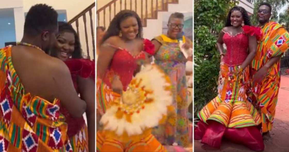 AJ Poundz and her husband Nana AJ Poundz and her husband Nana