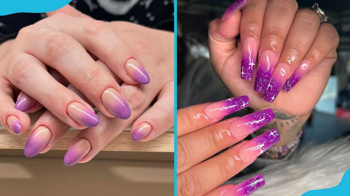 Purple ombre nails Purple ombre nails