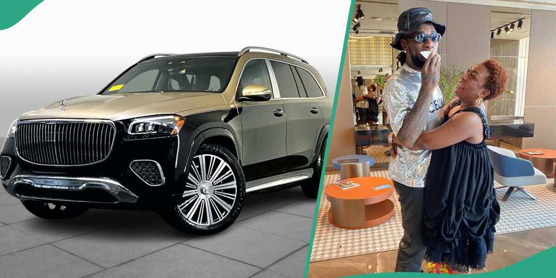 Burna Boy gifts his mum a N300m Maybach SUV. Burna Boy gifts his mum a N300m Maybach SUV.