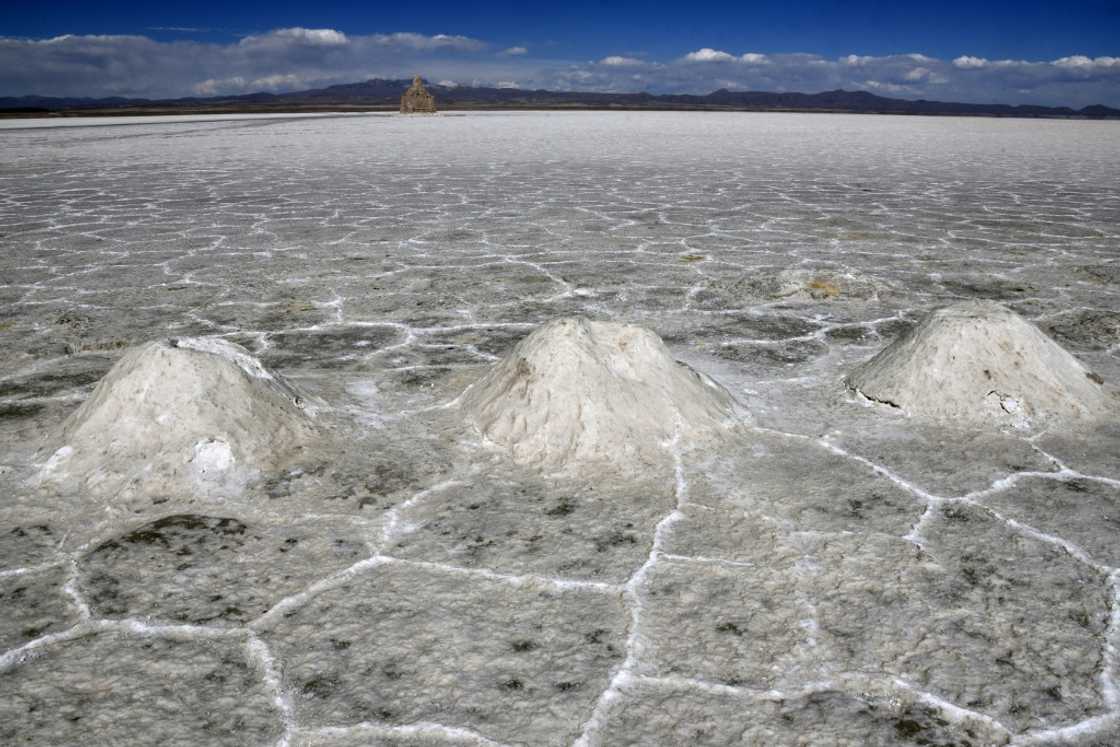 View of Uyuni, the world's largest salt flat, in southern Bolivia, on November 9, 2016 View of Uyuni, the world's largest salt flat, in southern Bolivia, on November 9, 2016
