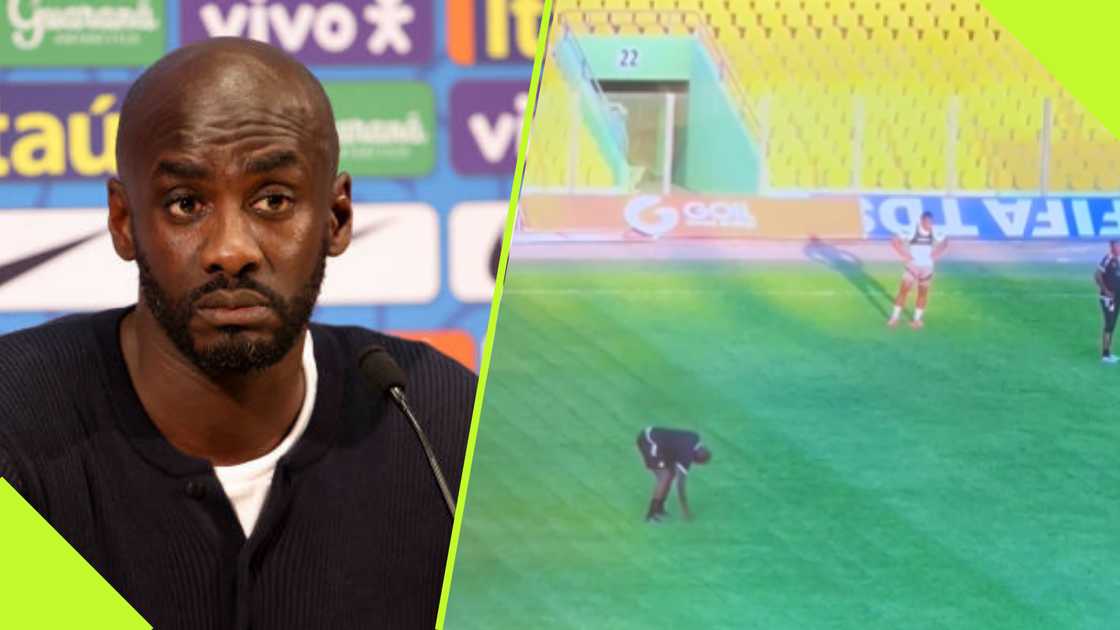 Otto Addo leads training at the Accra Sports Stadium. Otto Addo leads training at the Accra Sports Stadium.