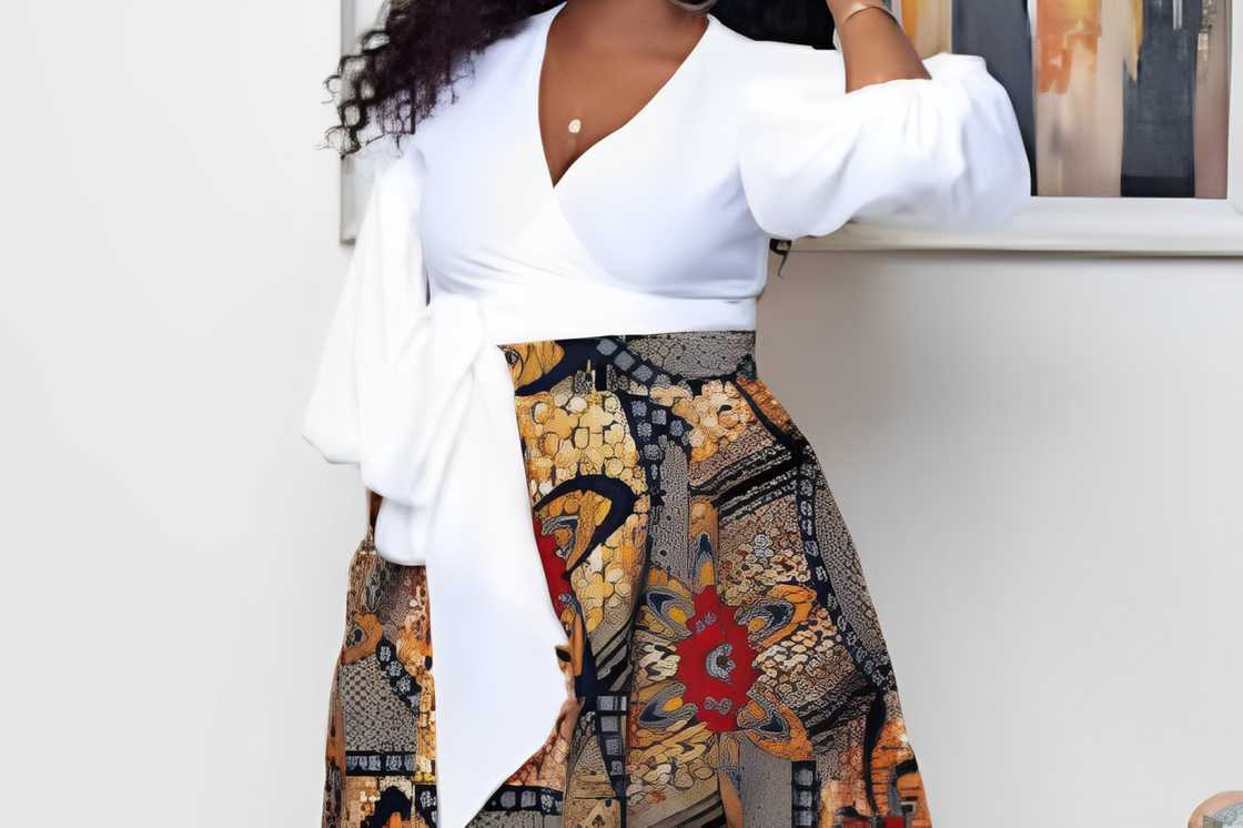 A white wrap top A white wrap top