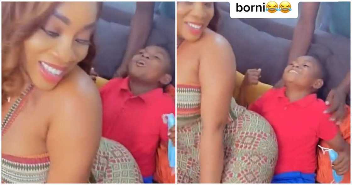 Moesha Boduong gives Yaw Dabo a lap dance Moesha Boduong gives Yaw Dabo a lap dance