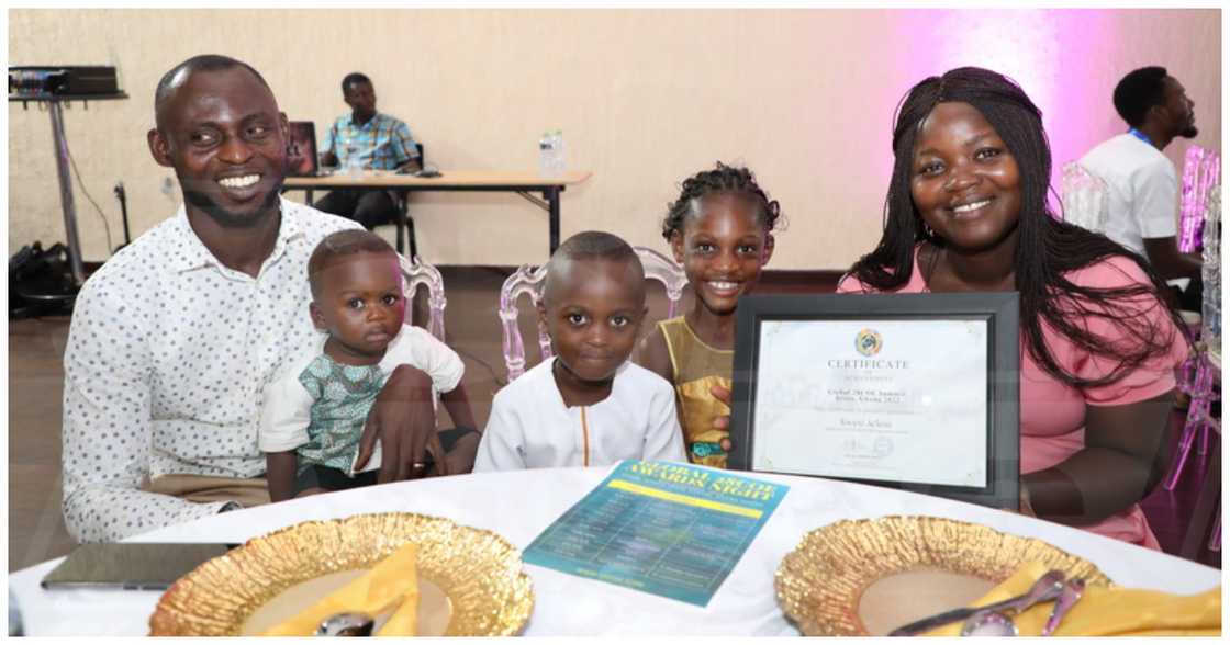 Famous Taxi Driver Kwesi Ackon with his family