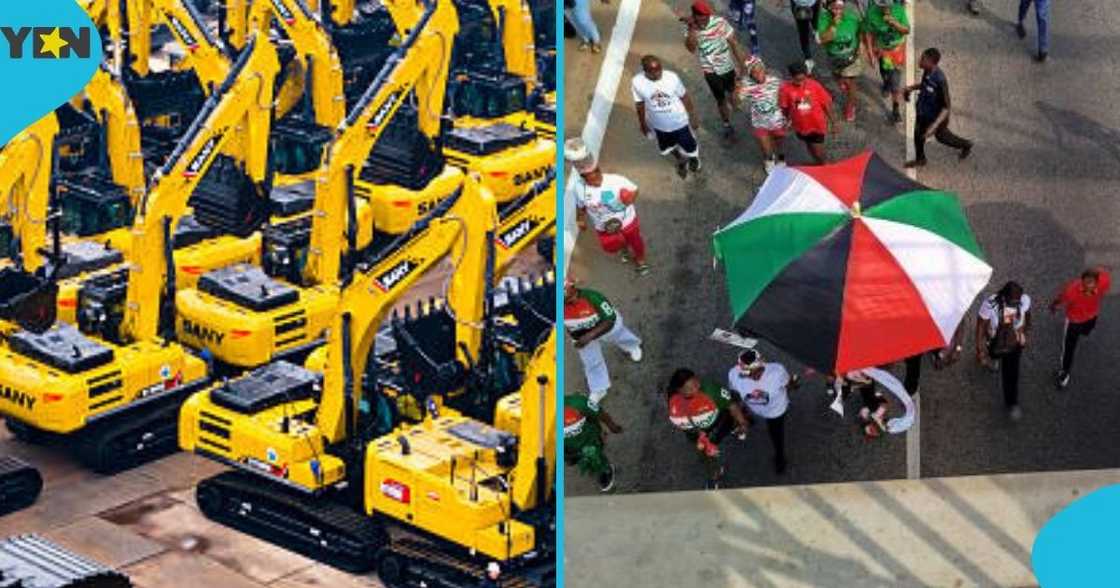 Excavators, NDC, deputy youth organiser, Bibiani-Anhwiaso, illegal mining, galamsey, Western North Region.