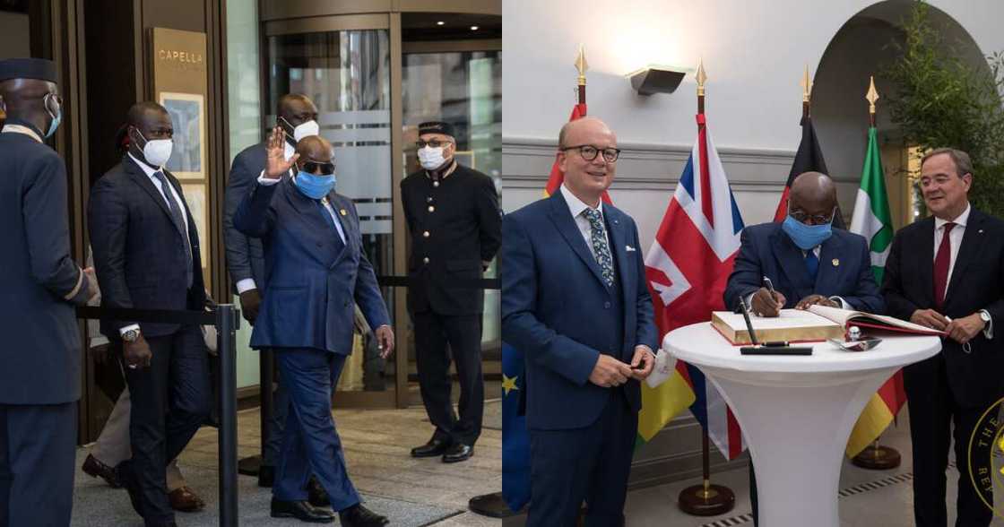 Photos drop as Akufo-Addo meets German Chancellor, others on official visit to Germany Photos drop as Akufo-Addo meets German Chancellor, others on official visit to Germany
