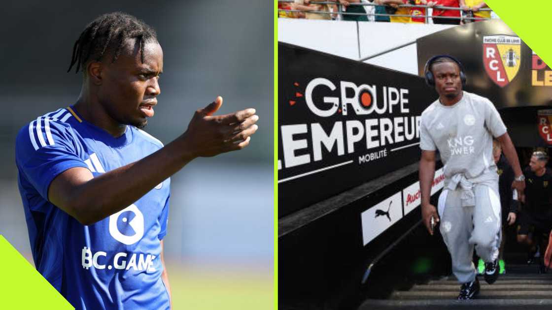 Fatawu Issahaku of Leicester City. Fatawu Issahaku of Leicester City.