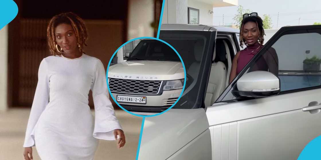 Wendy Shay has launched her new ride, a brand new Range Rover worth over a million cedis. Wendy Shay has launched her new ride, a brand new Range Rover worth over a million cedis.