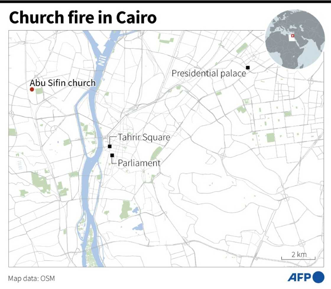 Fire in Cairo church Fire in Cairo church