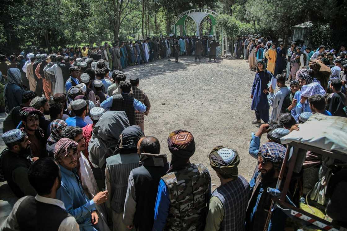 Nearly half of Afghanistan's population lives in poverty, and a quarter of people aged 15 to 29 are unemployed Nearly half of Afghanistan's population lives in poverty, and a quarter of people aged 15 to 29 are unemployed