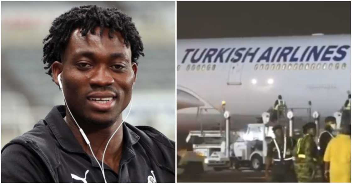 Christian Atsu's remains arrive at Kotoka.