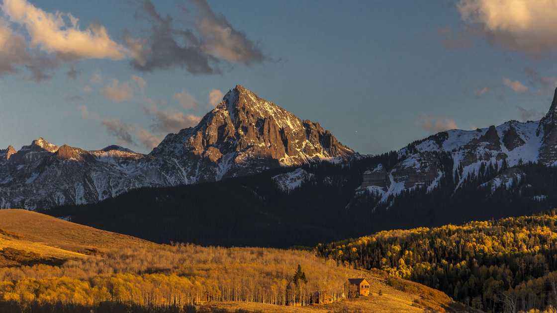 View of Mount Sneffels outside Ridgway.