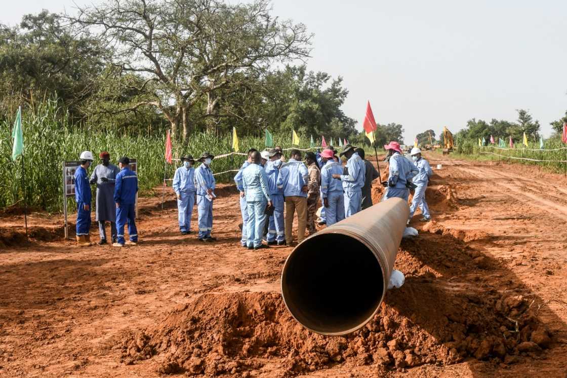 In southwest Niger, the longest oil pipeline in Africa is being built In southwest Niger, the longest oil pipeline in Africa is being built
