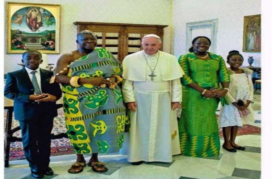 Otumfuo Asantehene's family and Pope Francis Otumfuo Asantehene's family and Pope Francis