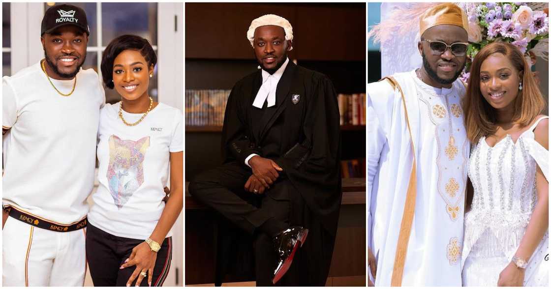 Kennedy Osei as lawyer with his wife Kennedy Osei as lawyer with his wife