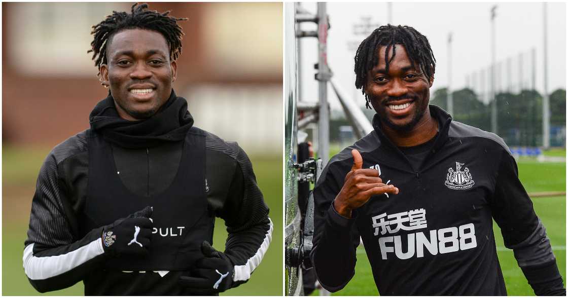 Christian Atsu smiling in photos while at training