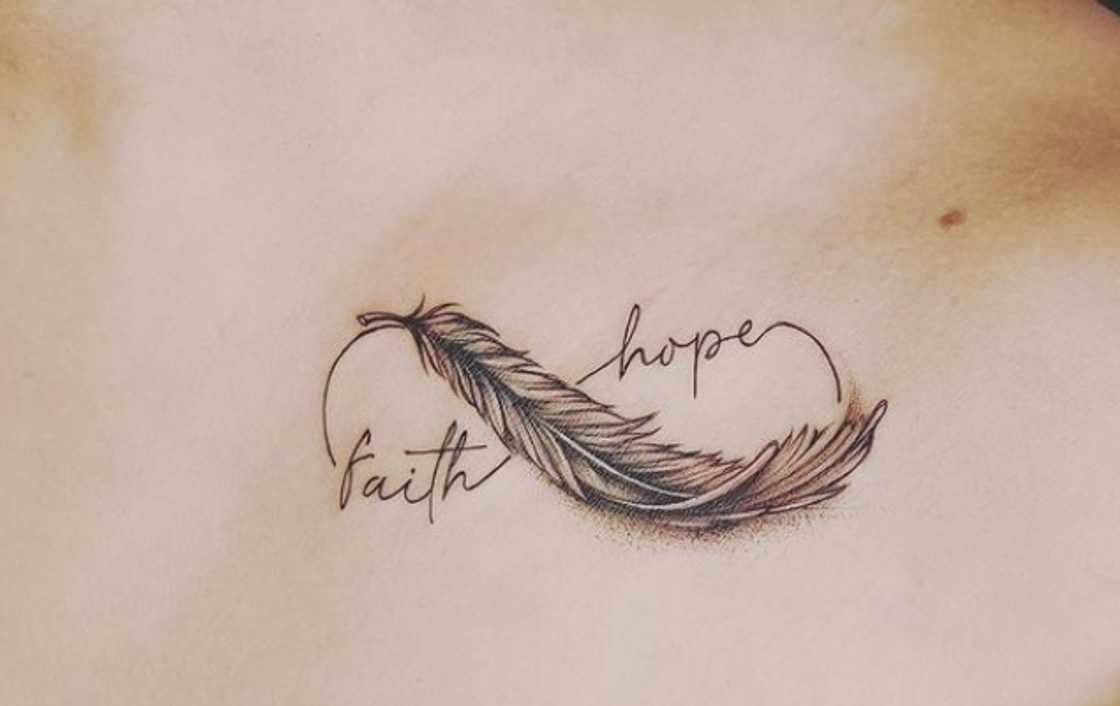 Always keep the faith lettering tattoo