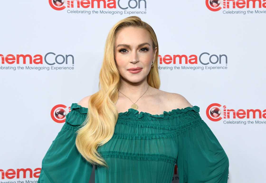Lindsay Lohan attends CinemaCon 2025- at Caesars Palace during CinemaCon, the official convention of Cinema United, in Las Vegas, Nevada. Lindsay Lohan attends CinemaCon 2025- at Caesars Palace during CinemaCon, the official convention of Cinema United, in Las Vegas, Nevada.