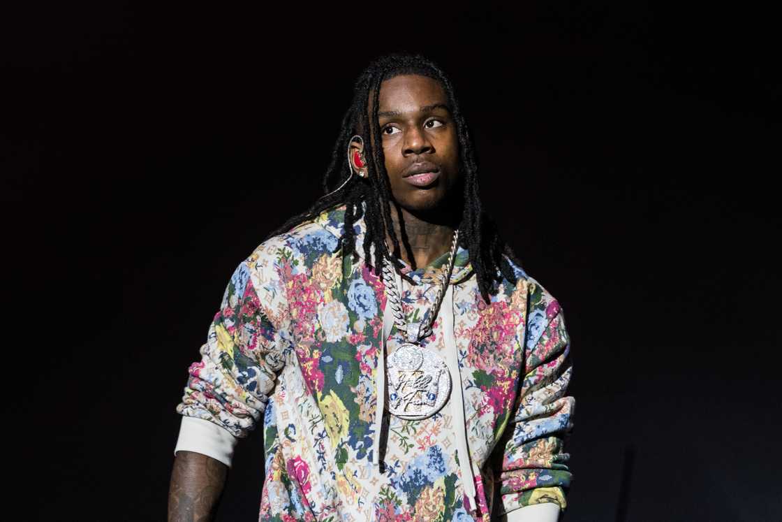 Polo G is performing on the main stage in England Polo G is performing on the main stage in England