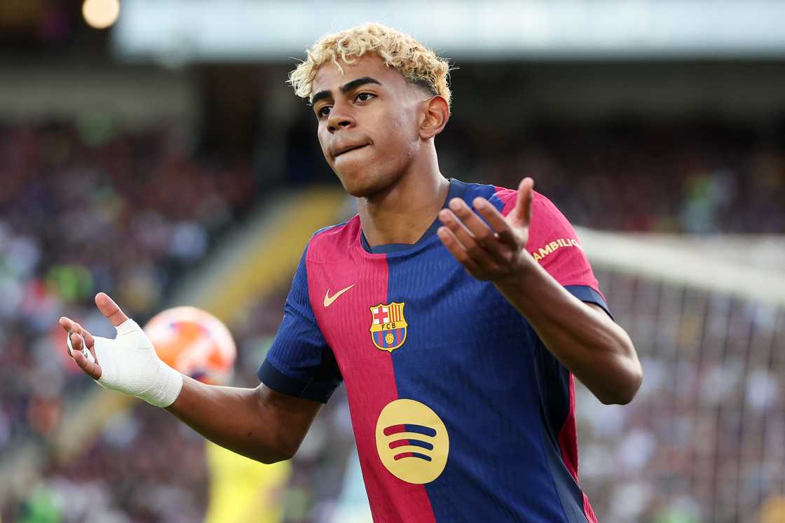 Lamine Yamal, Barcelona, La Liga, Villarreal, Estadi Olimpic Lluis Companys Lamine Yamal, Barcelona, La Liga, Villarreal, Estadi Olimpic Lluis Companys