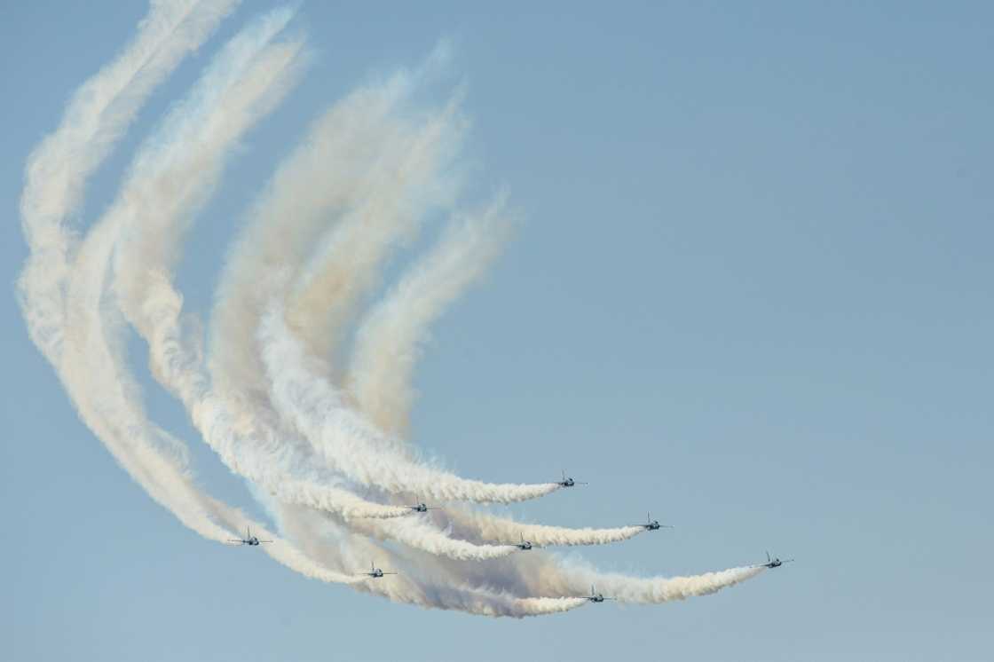 South Korea's Air Force 'Black Eagles' will put on a display at Farnoborough this week