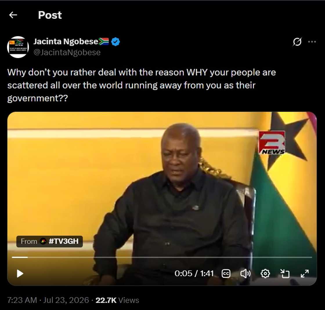 Jacinta Ngobese: March and March Leader Fires Back at Mahama Over Comments on Xenophobia Jacinta Ngobese: March and March Leader Fires Back at Mahama Over Comments on Xenophobia