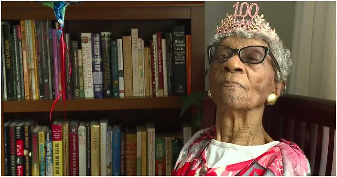 African-American woman marks 100th birthday. African-American woman marks 100th birthday.