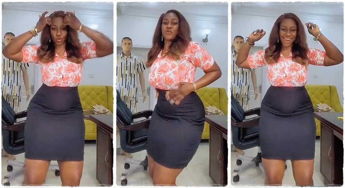 Photos of a Adabekee Adaeze dancing.