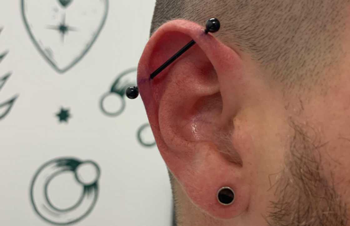 Industrial ear piercing Industrial ear piercing