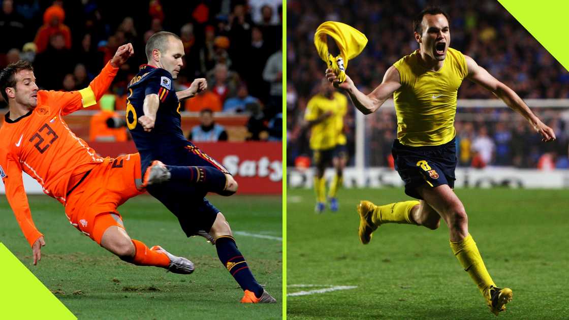 During his storied career, Andres Iniesta scored some important goals, including a sensational strike in the 2010 World Cup final. During his storied career, Andres Iniesta scored some important goals, including a sensational strike in the 2010 World Cup final.