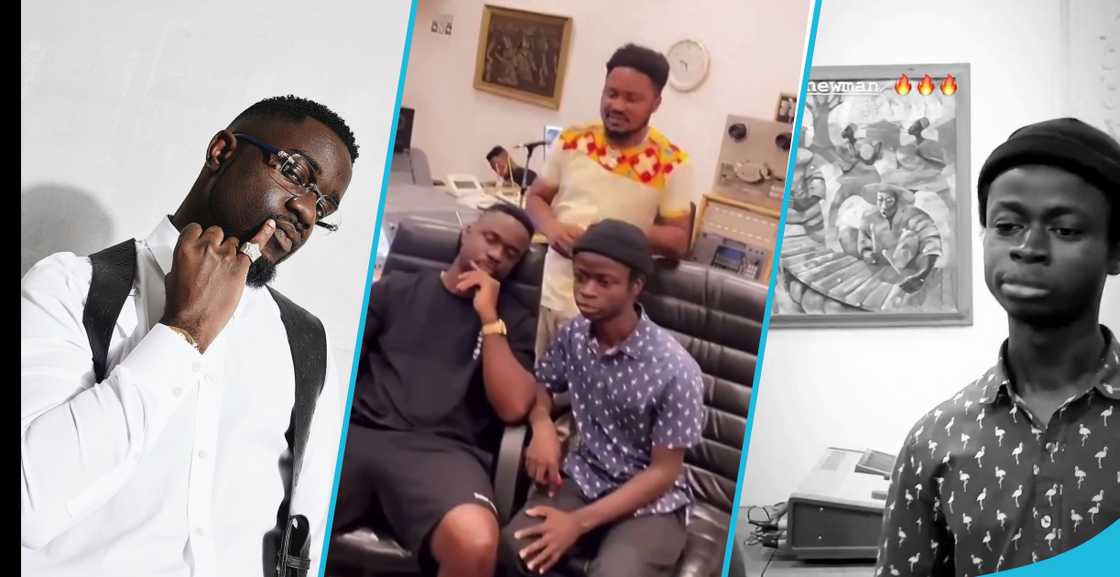 Sarkodie and Safo Newman spotted in a studio Sarkodie and Safo Newman spotted in a studio