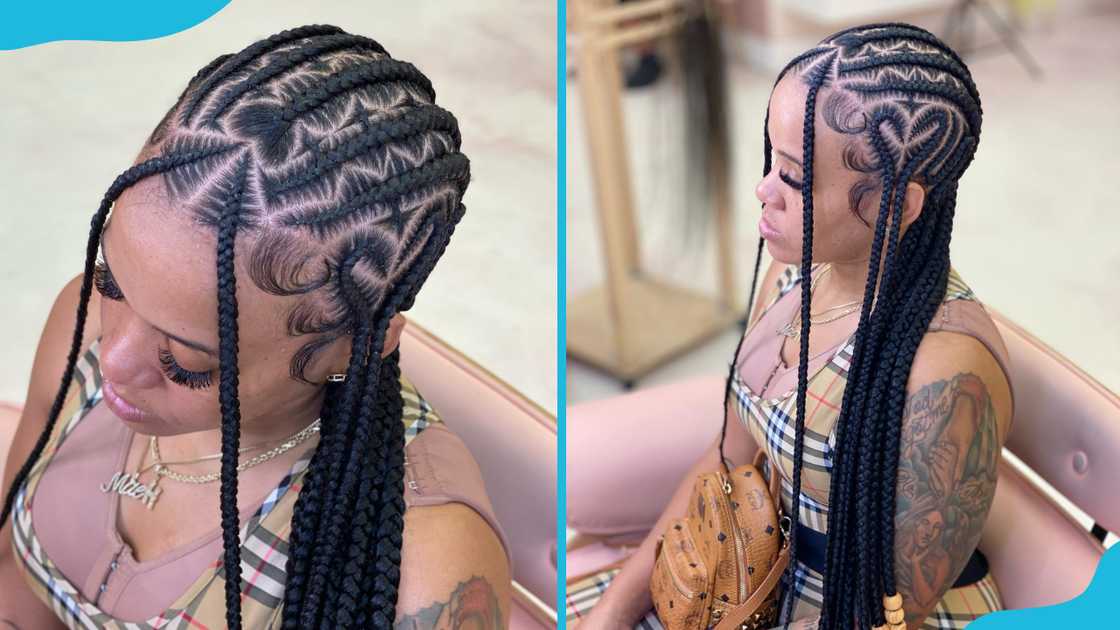 Heart braids cornrows