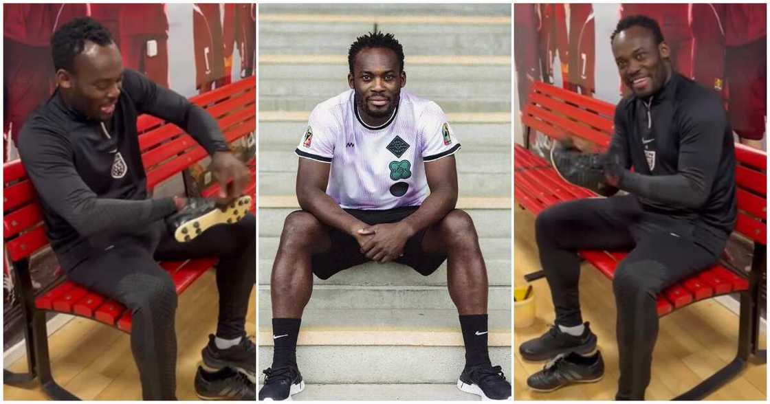 Michael Essien: Former Chelsea And Black Stars Player Teaches Young Footballers Correct Way To Polish Boots