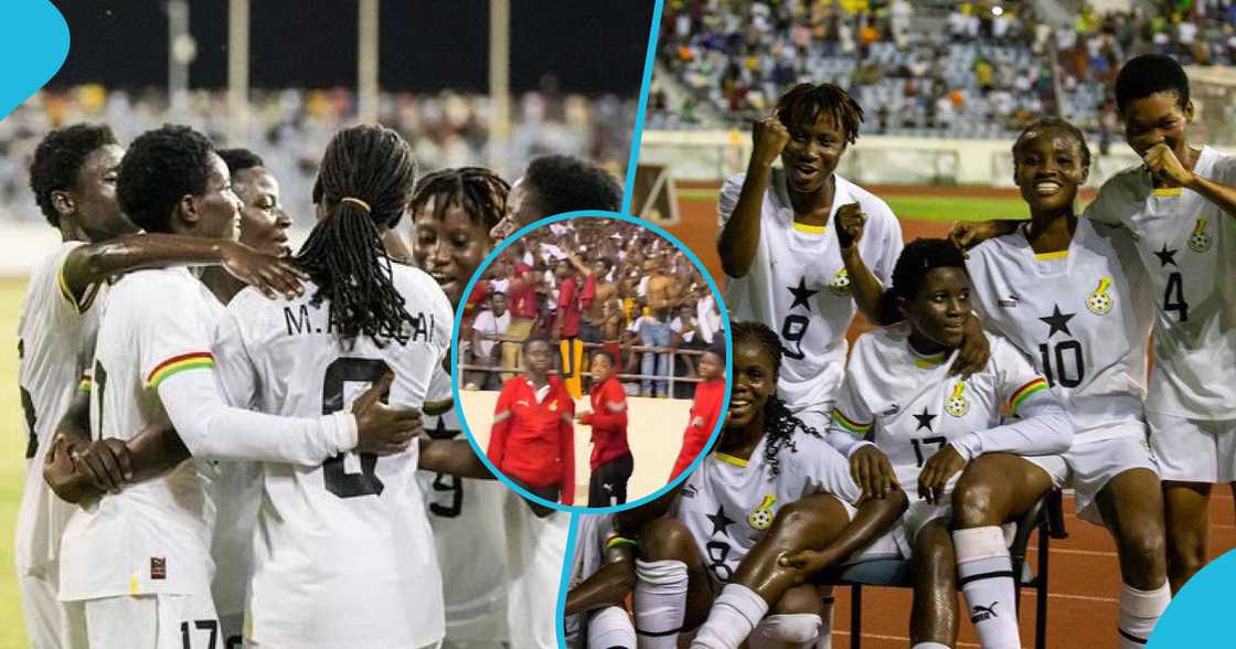 Fans celebrate the Black Princesses victory against Nigeria Fans celebrate the Black Princesses victory against Nigeria