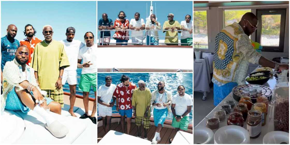 Davido and DMW crew on yacht cruise in Croatia