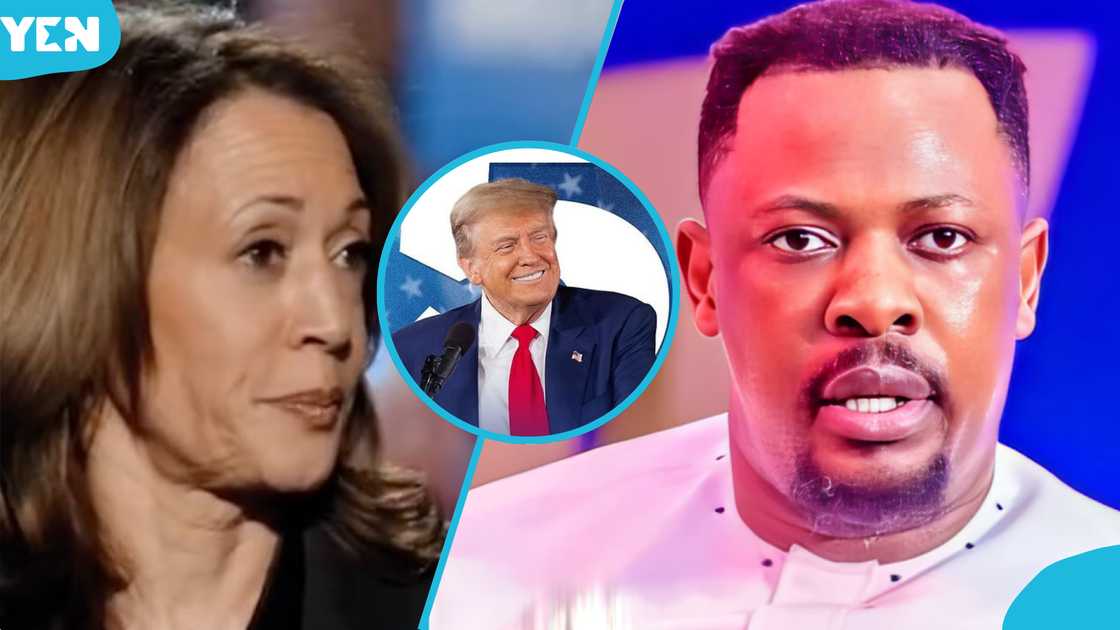 Nigel Gaisie's 2022 prophecy for a Kamala Harris win is sparking ridicule on social media. Nigel Gaisie's 2022 prophecy for a Kamala Harris win is sparking ridicule on social media.