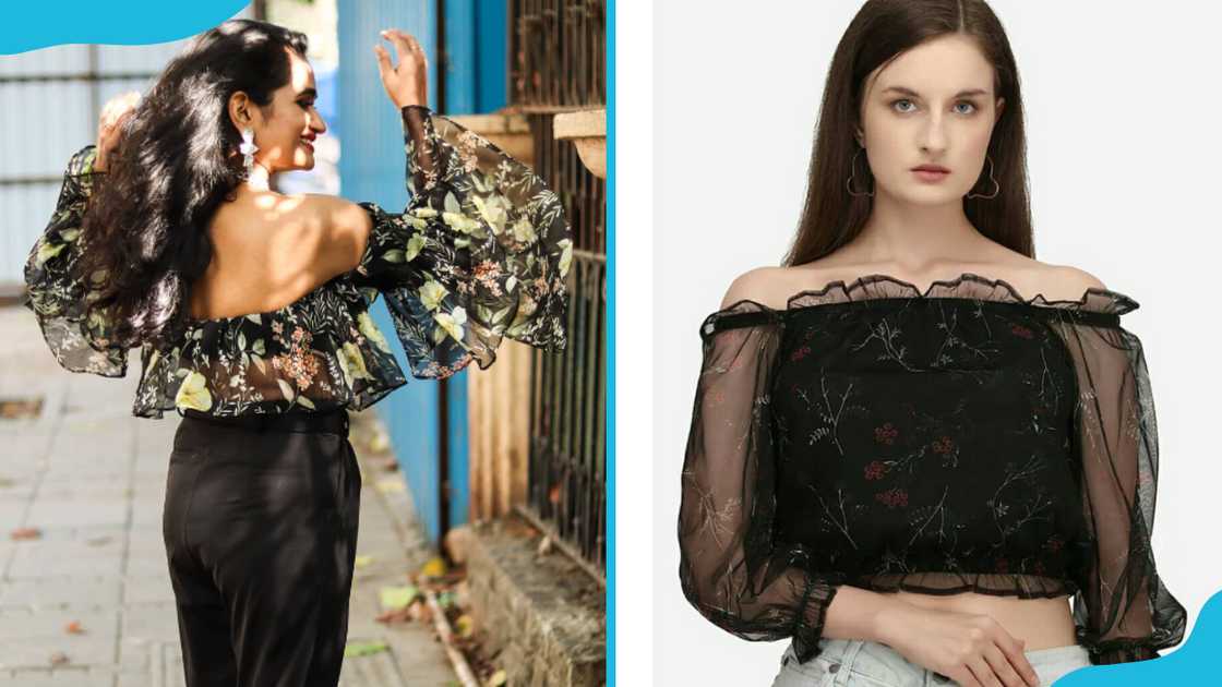 Floral off-shoulder tops for women Floral off-shoulder tops for women