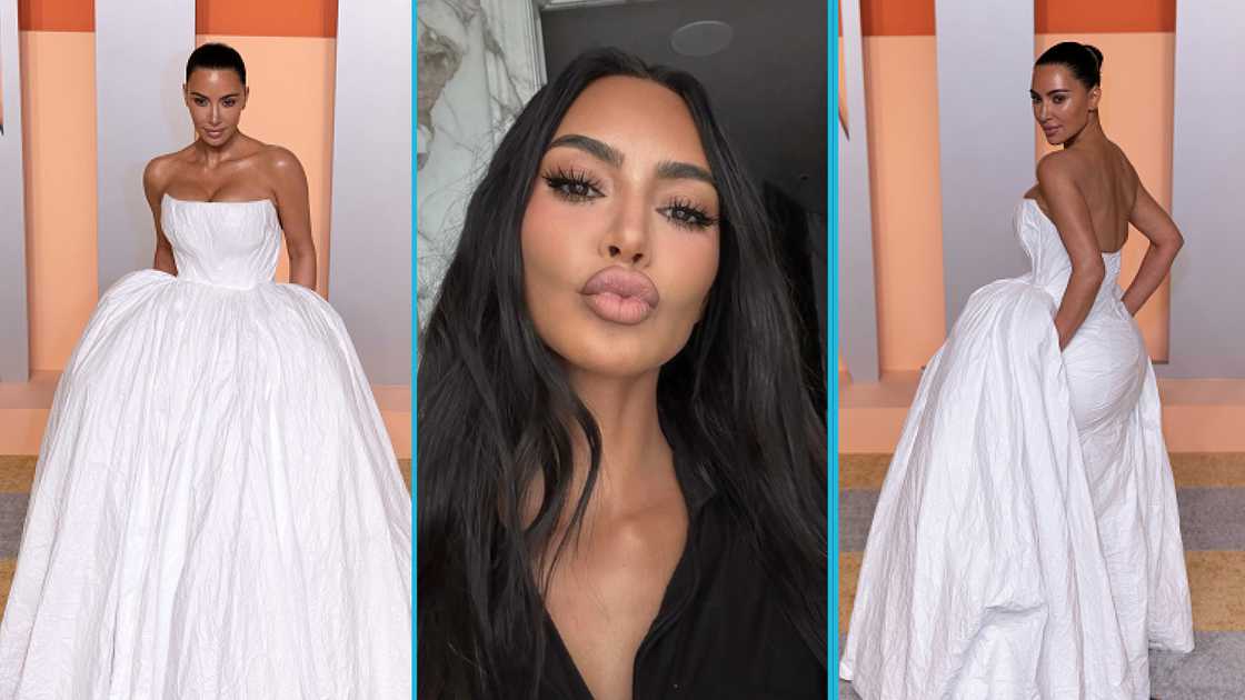 Kim Kardashian, Oscars, Vanity Fair, Fashion looks, Ball gown, Balenciaga, Tyvek gown Kim Kardashian, Oscars, Vanity Fair, Fashion looks, Ball gown, Balenciaga, Tyvek gown