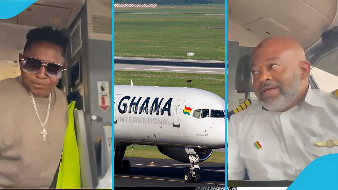Ghanaian actors, Wayoosi, airplane, Ghana Airlines, pilot, social media, fly Ghanaian actors, Wayoosi, airplane, Ghana Airlines, pilot, social media, fly