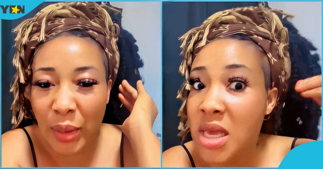 A photo of a young Ghanaian lady sharing her grievances in a video. A photo of a young Ghanaian lady sharing her grievances in a video.