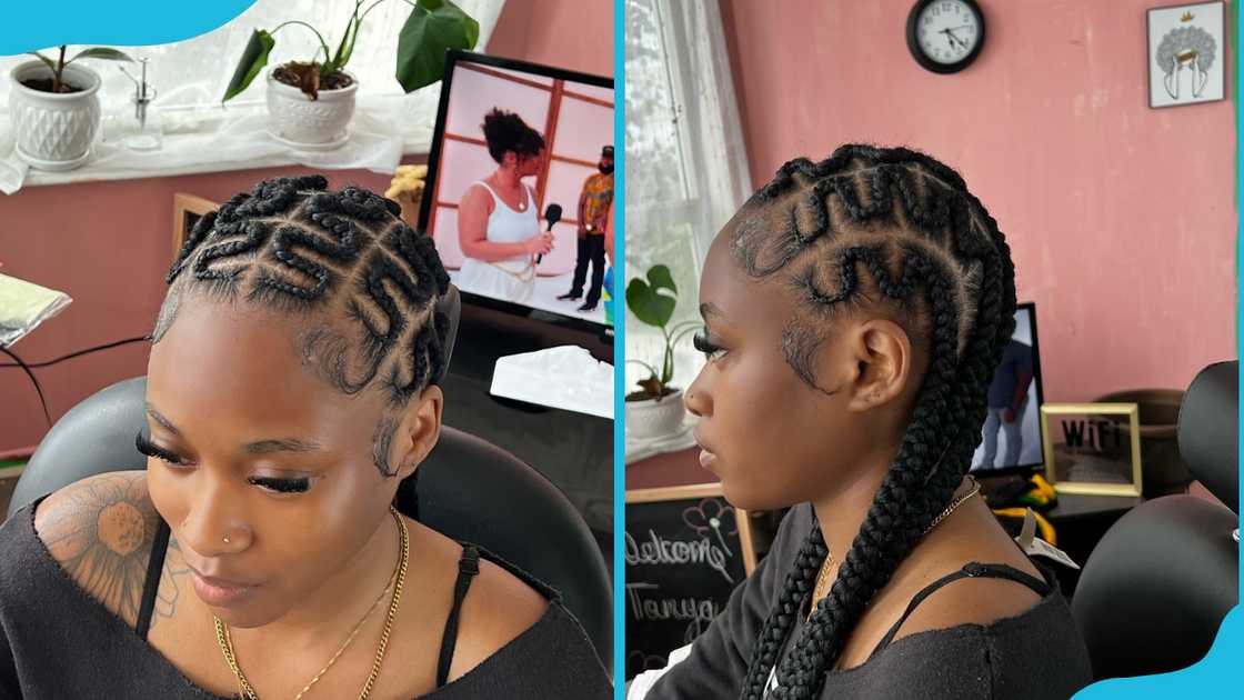 Zigzag cornrows