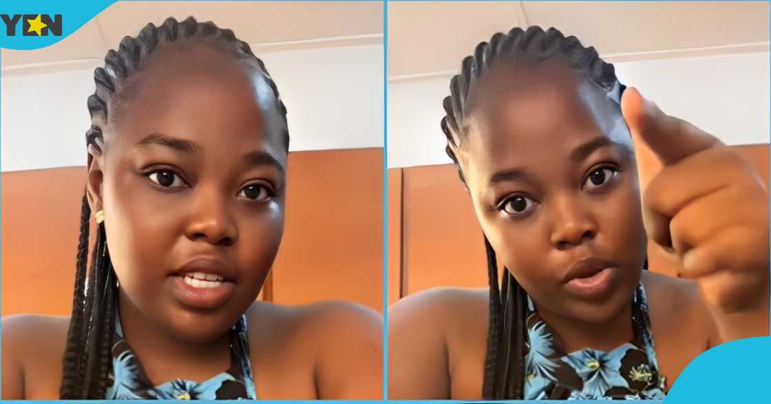 A photo of a young Ghanaian lady in a TikTok video A photo of a young Ghanaian lady in a TikTok video