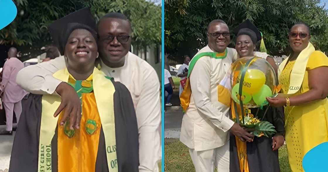 Ghanaian, proud father, celebrates daughter, senior high school, graduating