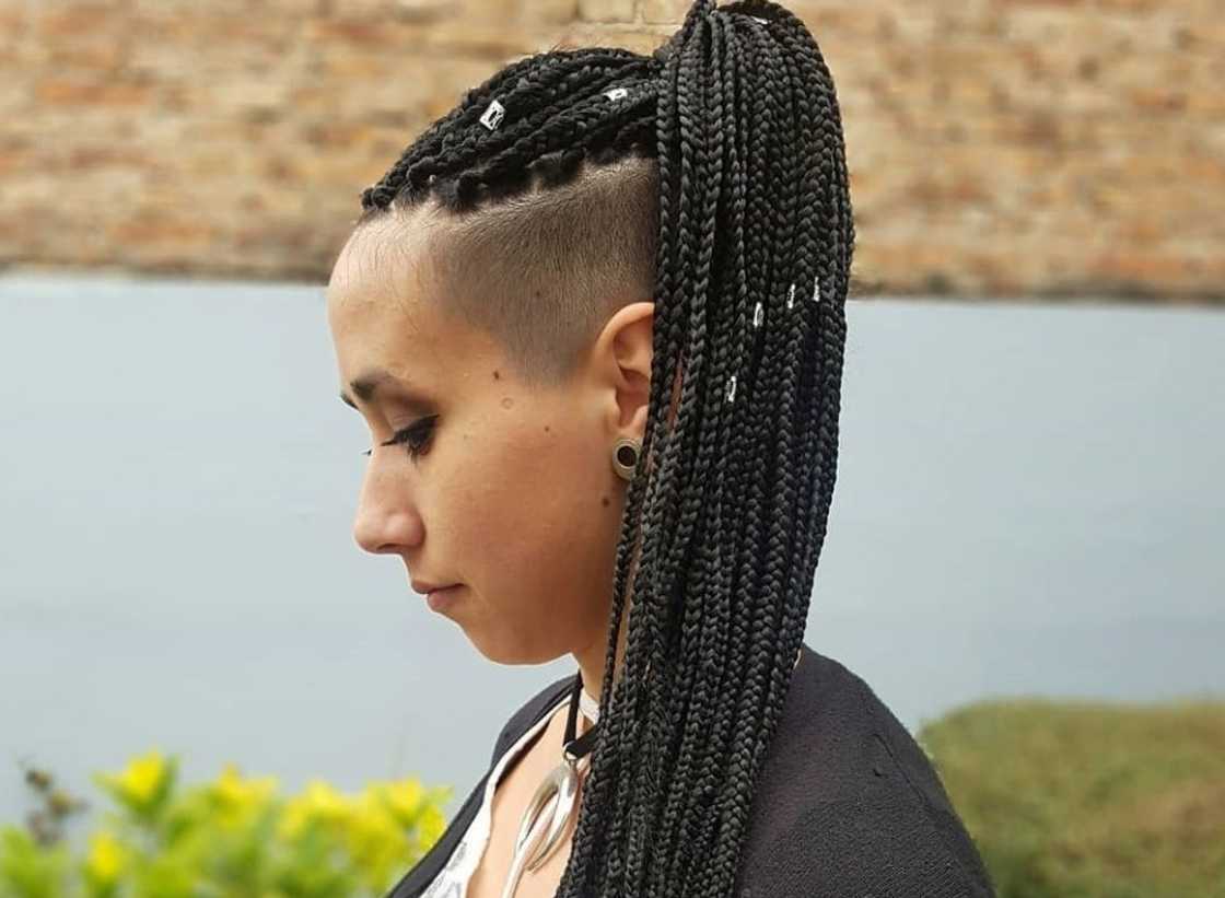 Ghana braids ponytail styles