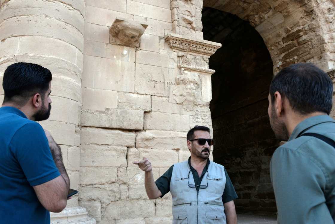 Five years after the defeat of IS, the first group of tourists visits the Hatra archaeological site in north Iraq Five years after the defeat of IS, the first group of tourists visits the Hatra archaeological site in north Iraq