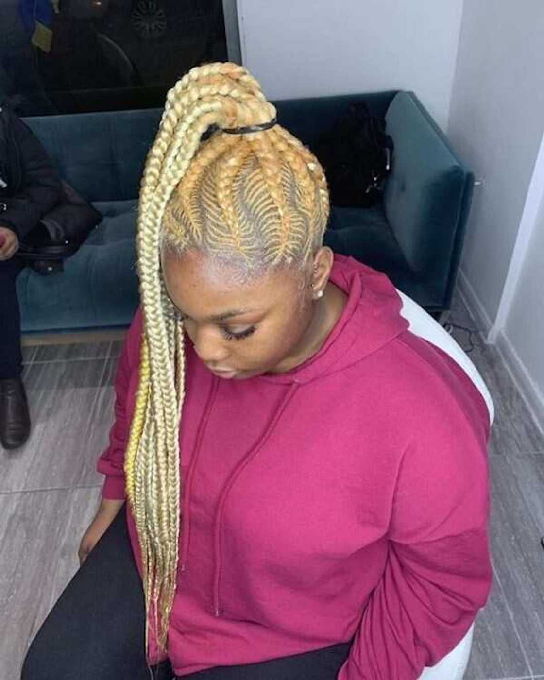 Ghana braids ponytail styles