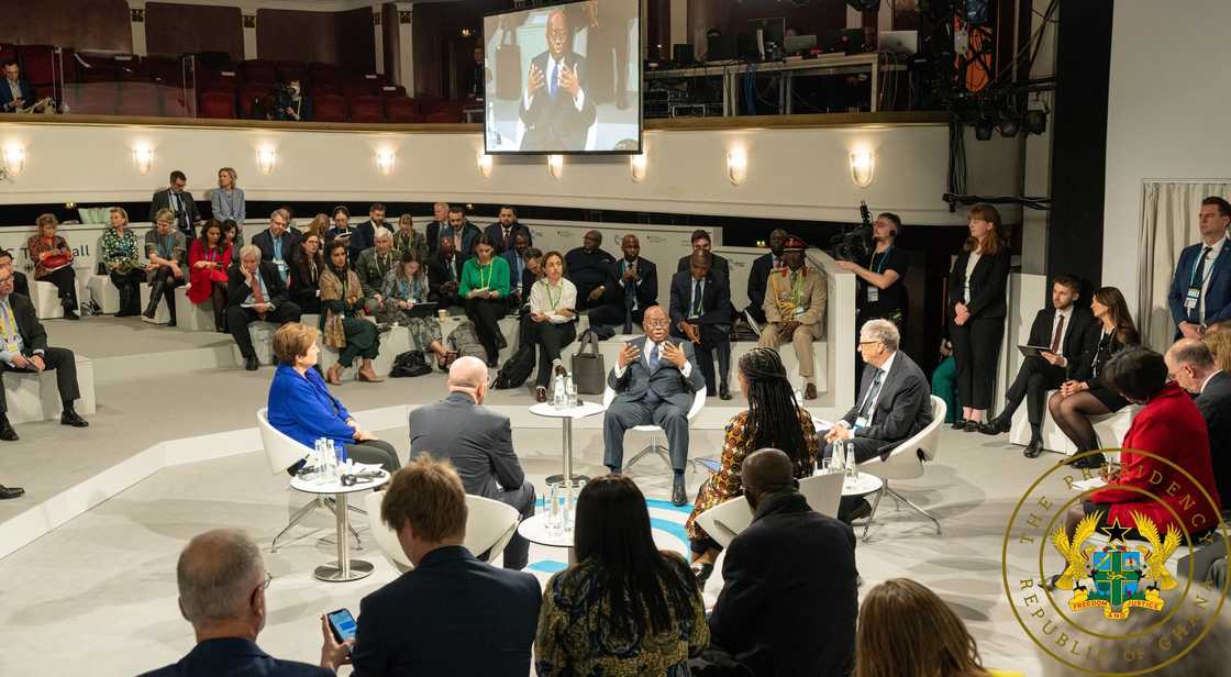 President Nana Akufo-Addo takes part in discussions at the forum.