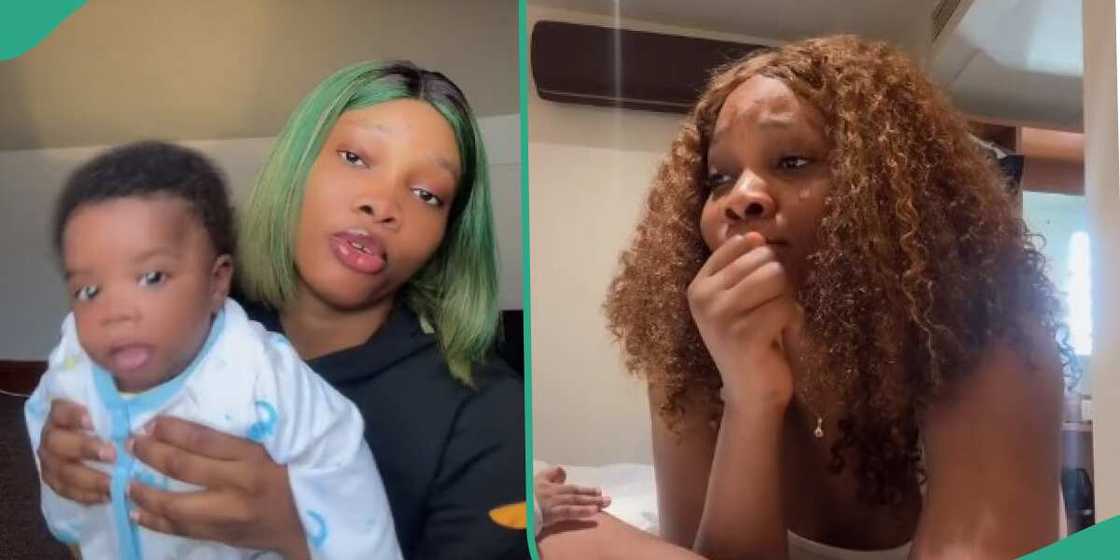 Worried mum laments over her baby's habit, shares video Worried mum laments over her baby's habit, shares video