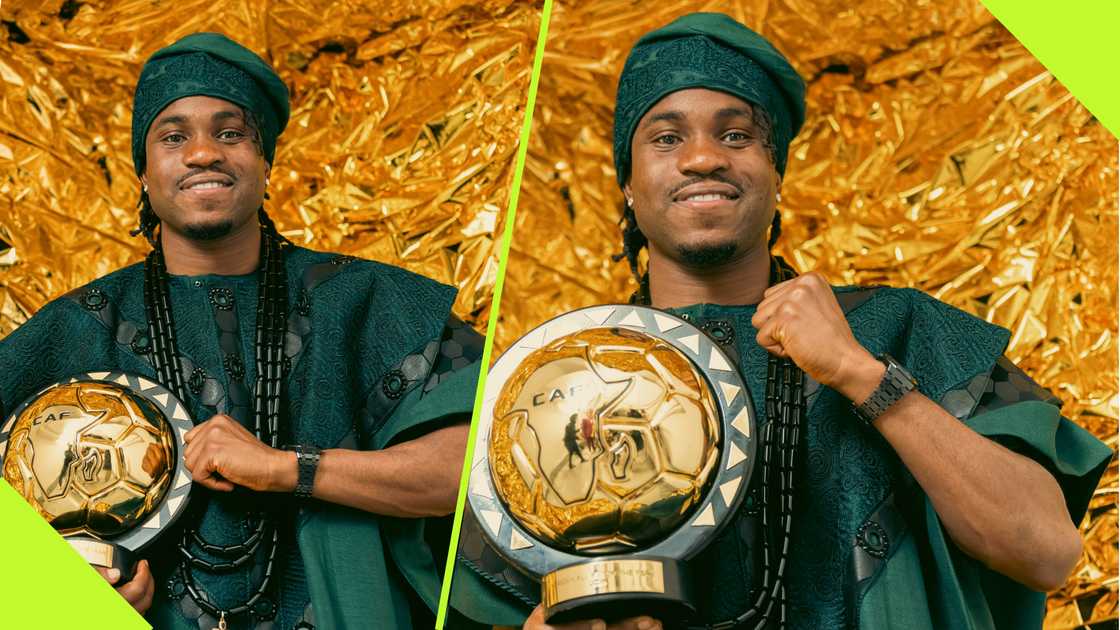 Lookman with the CAF POTY prize Lookman with the CAF POTY prize