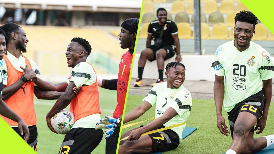 Black Stars players train ahead of Angola clash.